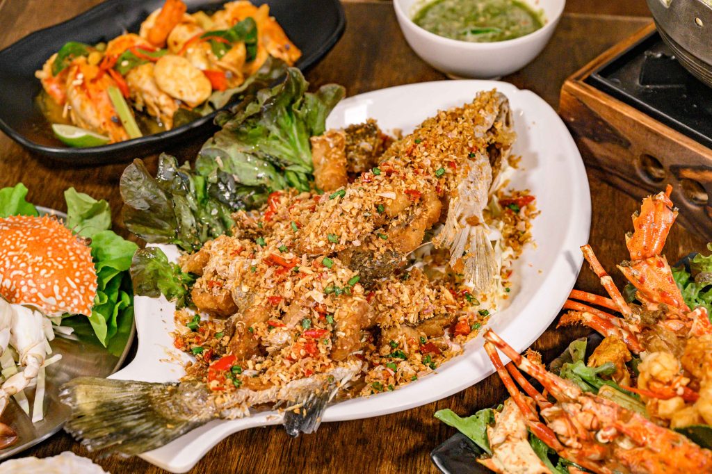Seafood Cafe Stir Fried Grouper Meat With Bird Chili Sauce