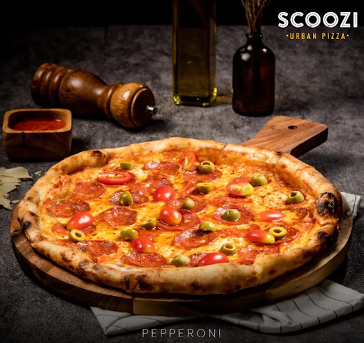เมนูพิซซ่าเตาถ่าน ร้าน Scoozi