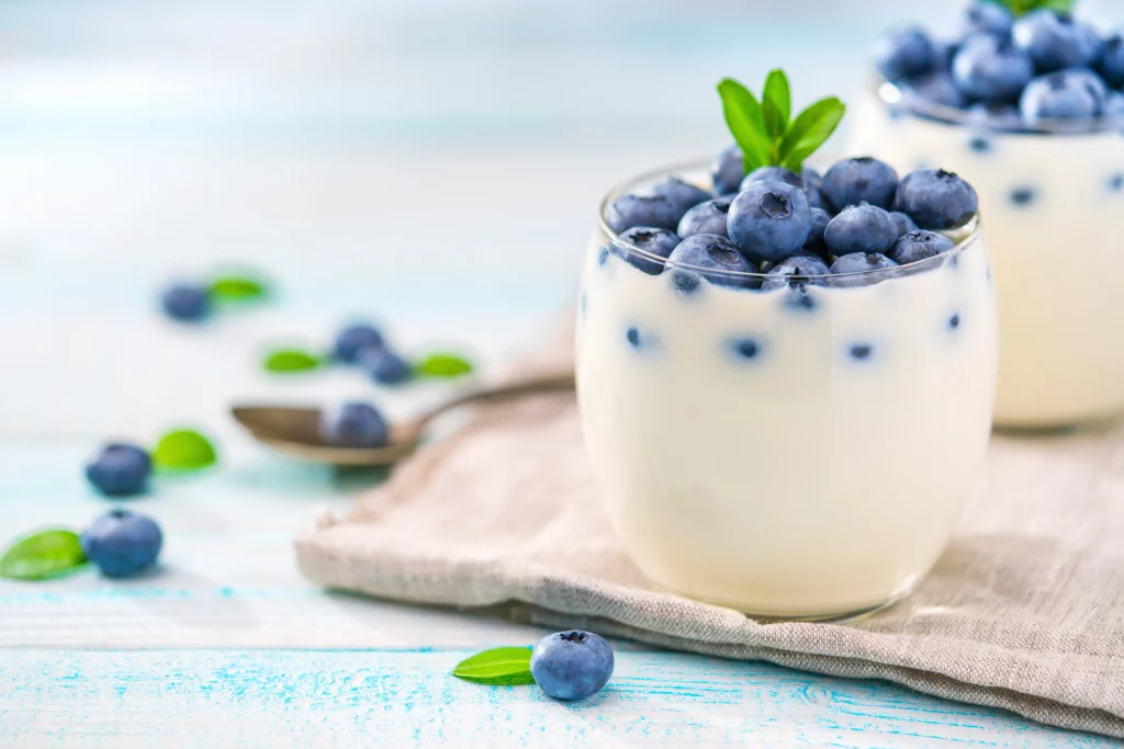 Organic Yogurt With Blueberries 1024x683