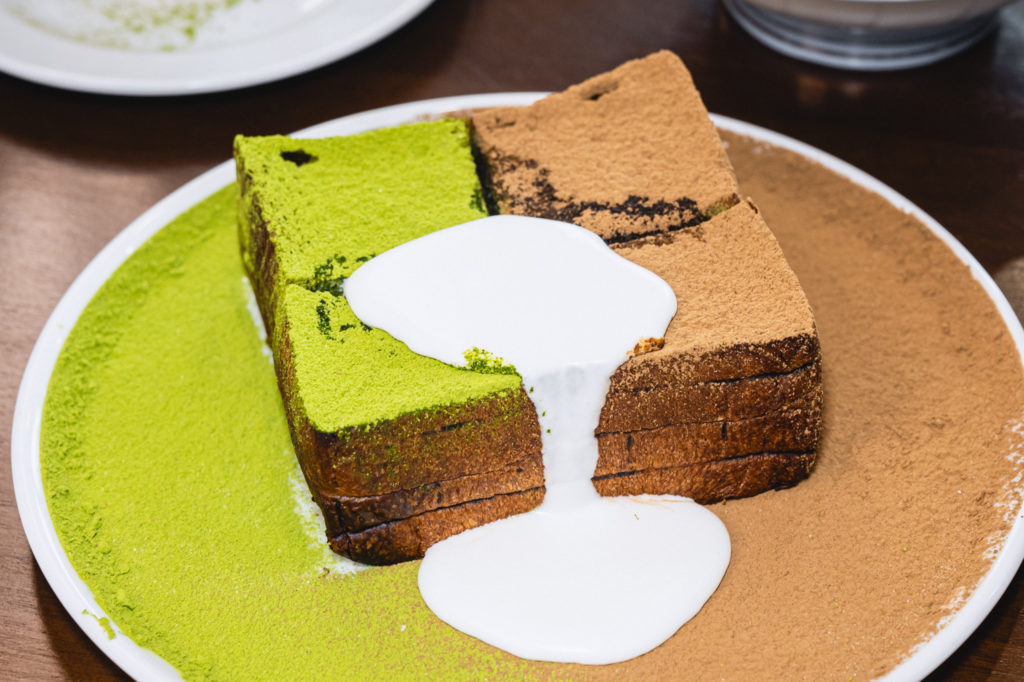 Hannari Cafe de Kyoto Thonglor Uji Matcha Bread Cream Toast