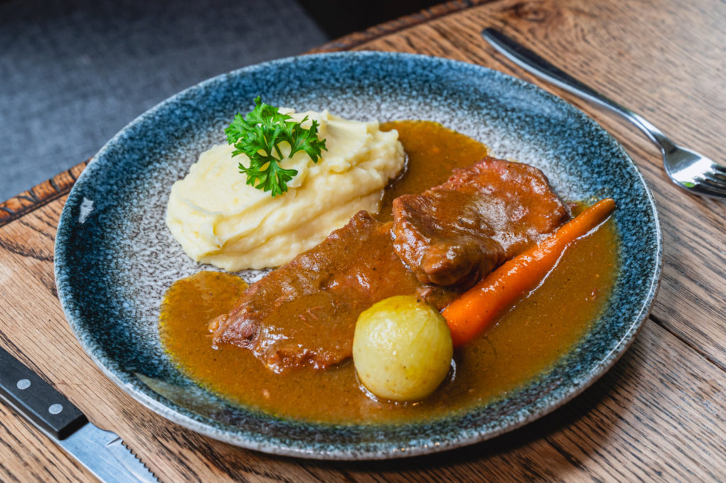 Din Restaurant and Bar Beef Tongue Stew With House Mashed Potato 