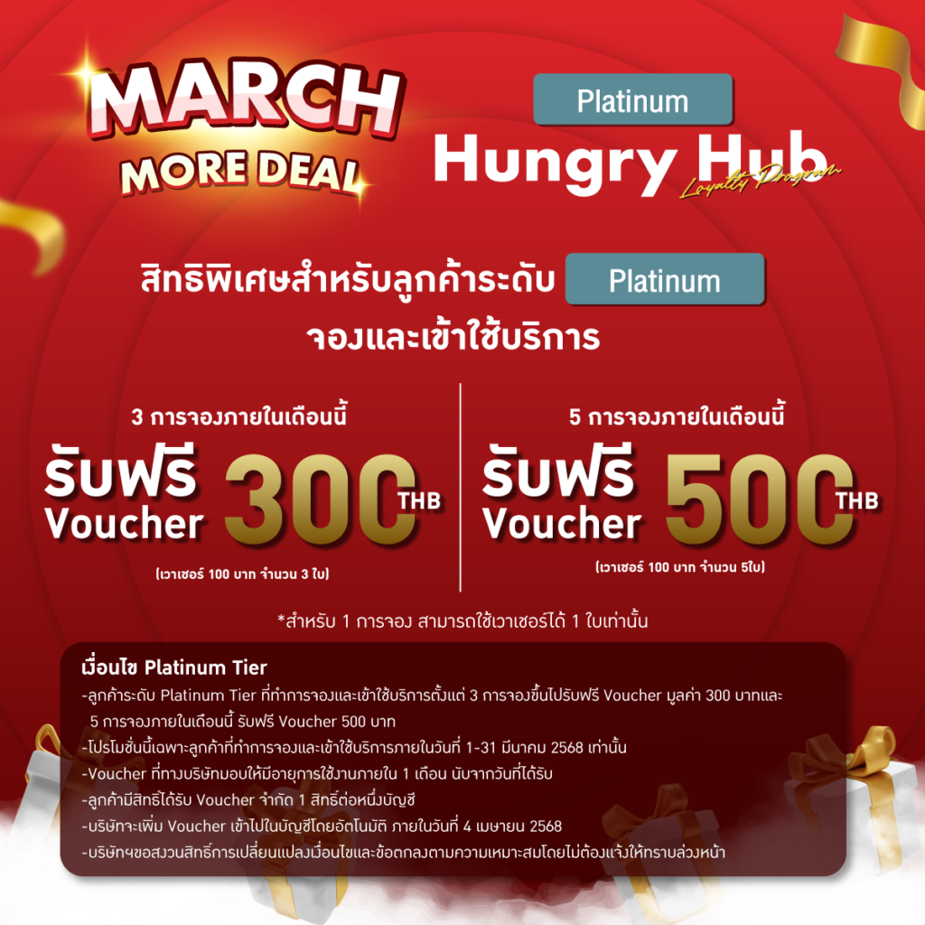 Hungry Hub March More Deals Loyalty Program Platinum