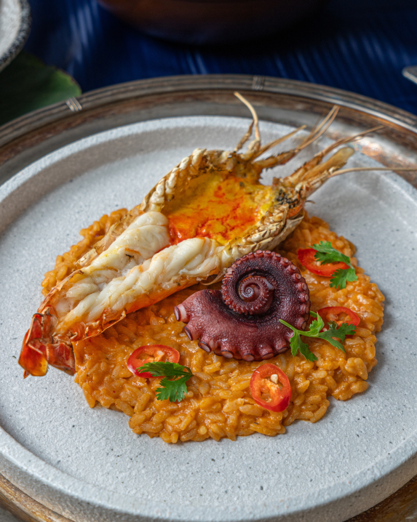 The Square Novotel Siam Square Tom Yum Risotto with Grilled River Prawn