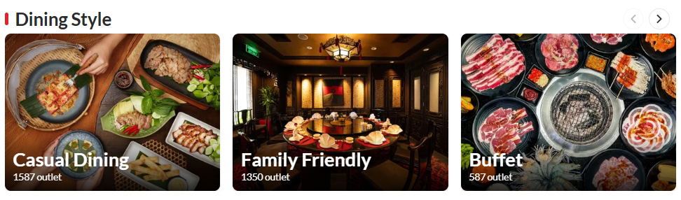Hungry Hub Preferences Filter Dining Style or Cuisine