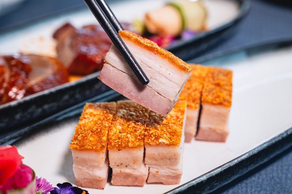 BBQ Crispy Pork Belly With Honey Mustard Sauce