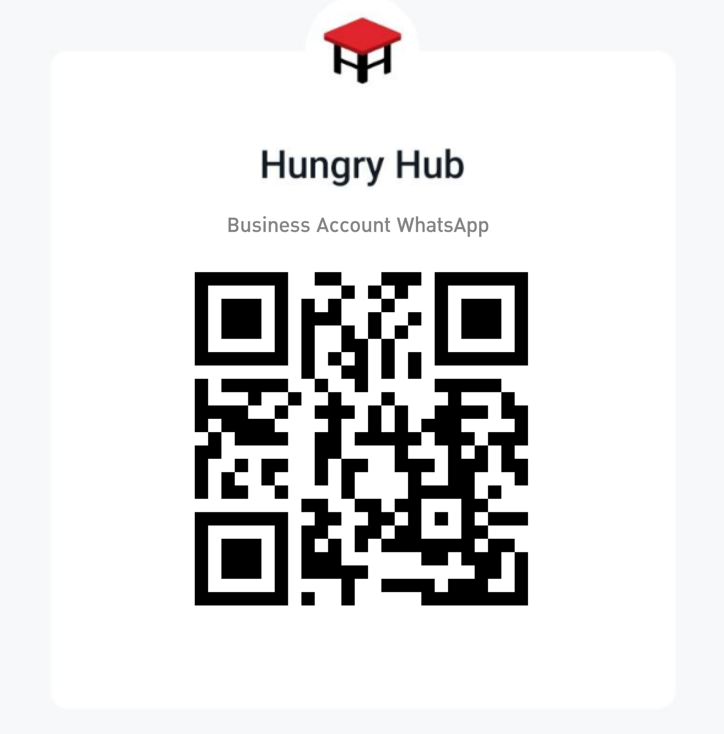 QR Code ช่องทางการติดต่อ Hungry Hub