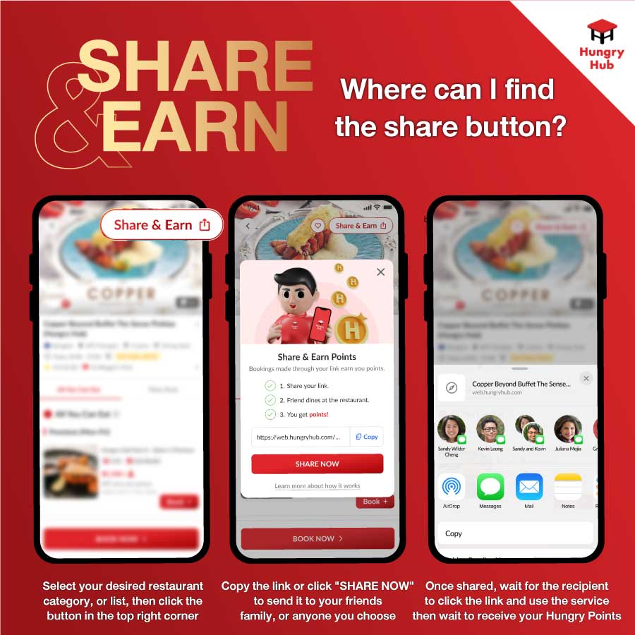 Where can I find the "Share & Earn" button?​