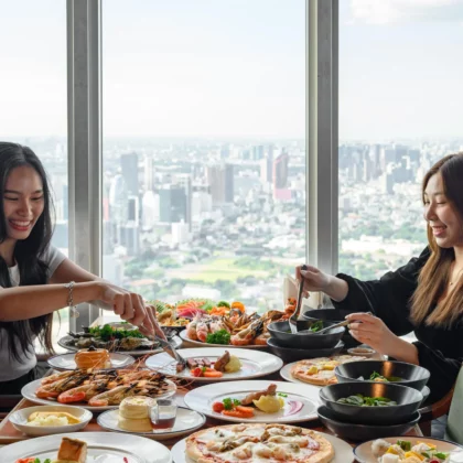 Bangkok Sky Buffet promotion Hungry Hub โปรโมชั่น บุฟเฟ่ต์ใบหยก